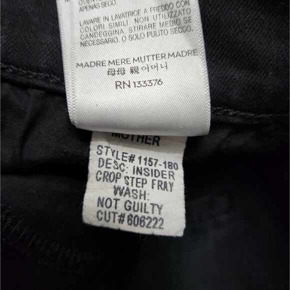 Mother Insider Crop Step Fray Not Guilty Wash Jean Size 25 - Picture 7 of 9